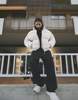 Пуховик крупной вязки- Заказать в России