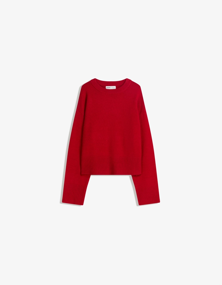 Свитер оверсайз с рифленым низом