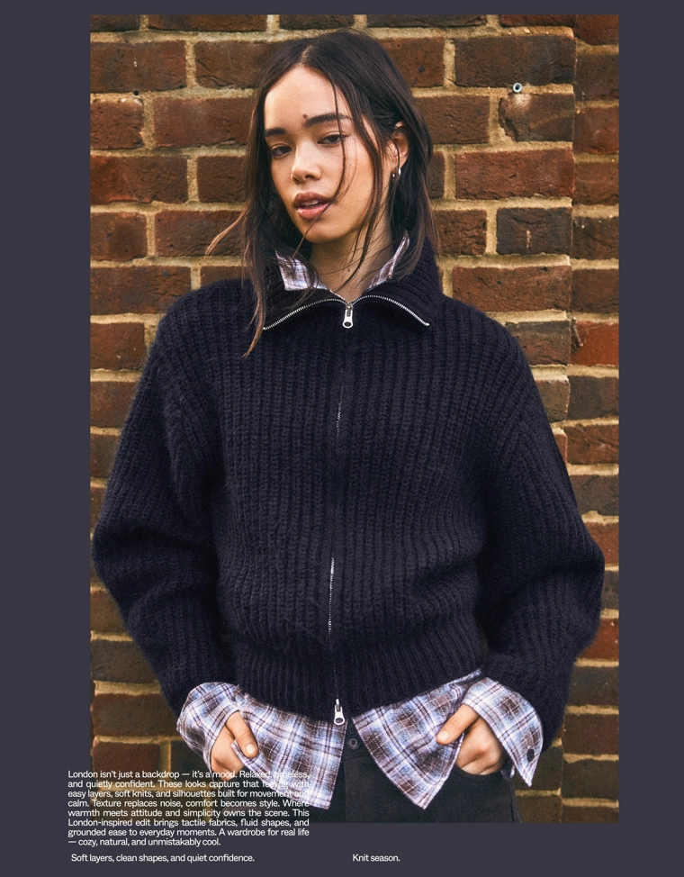 Кардиган на молнии с высоким воротником