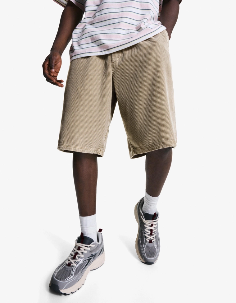 Шорты-джоггеры из вельвета