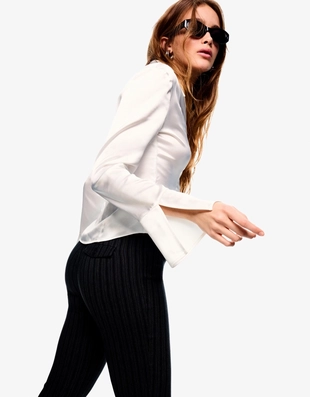 Сатиновая рубашка со шнуровкой- Заказать в России