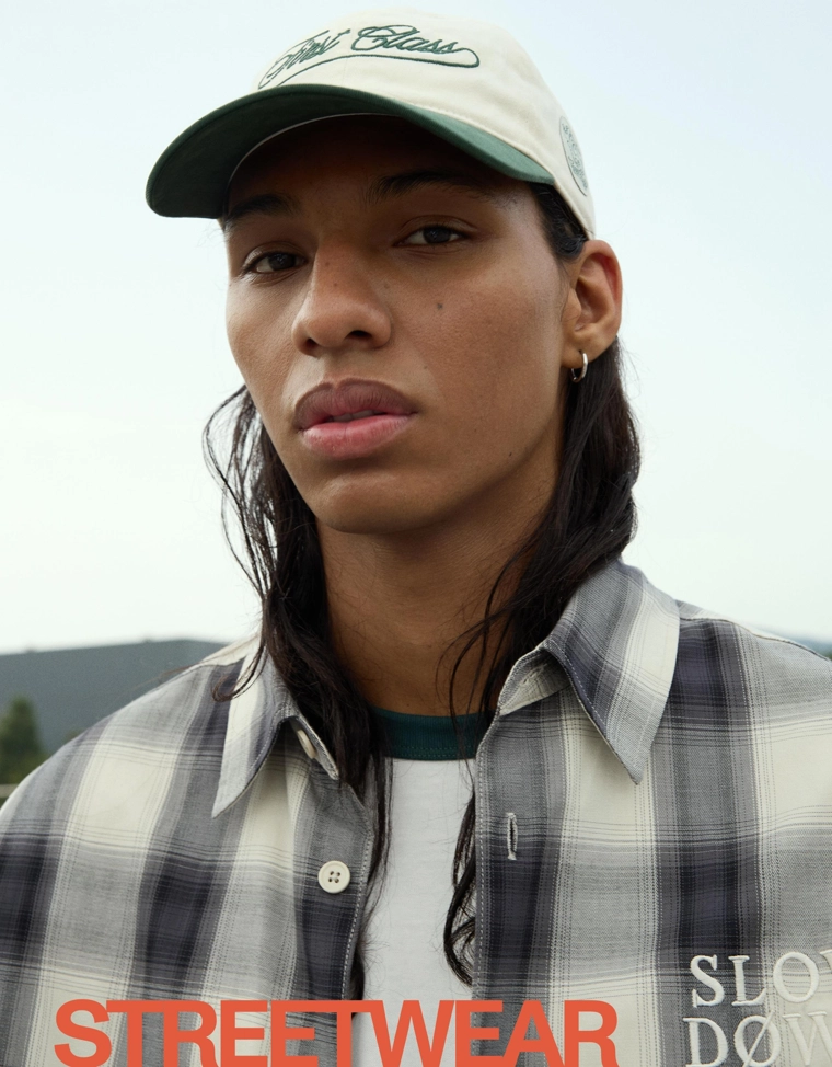 Рубашка в клетку с длинными рукавами и вышивкой