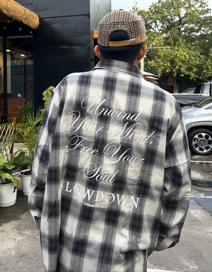 Рубашка в клетку с длинными рукавами и вышивкой- Заказать в России