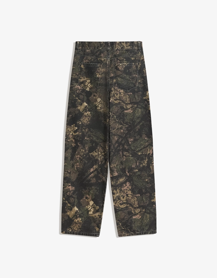 Брюки свободного кроя с принтом