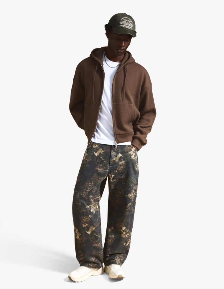 Брюки свободного кроя с принтом