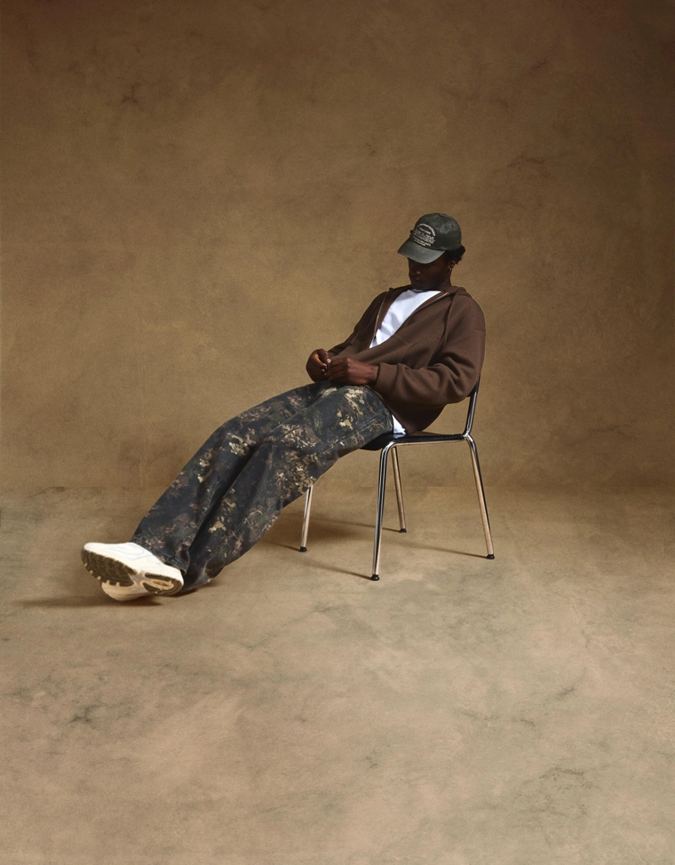 Брюки свободного кроя с принтом