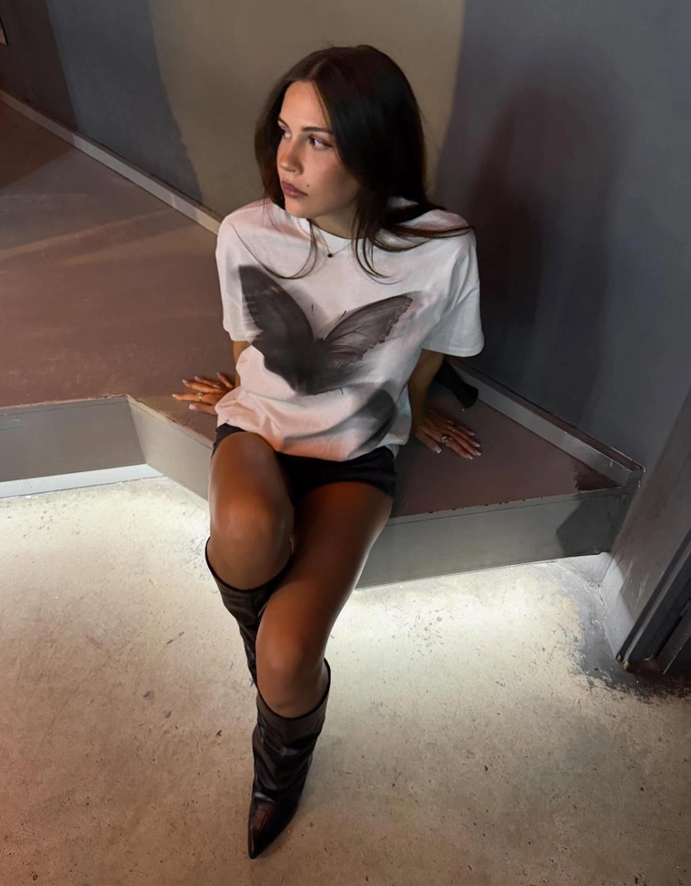 Футболка оверсайз с короткими рукавами и принтом