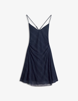 Мини-платье из полупрозрачной ткани с блестящей отделкой- Заказать в России