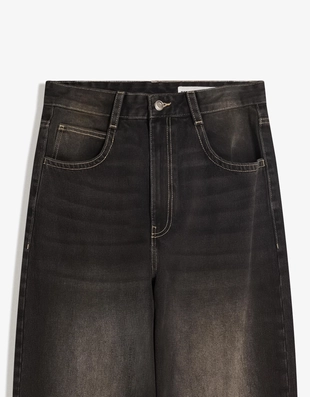 Джинсы очень широкие с заклепками- Заказать в России