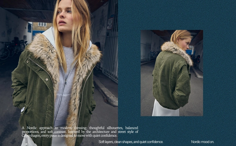 Куртка с воротником из искусственного меха