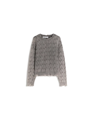 Свитер с узором «косы»- Заказать в России