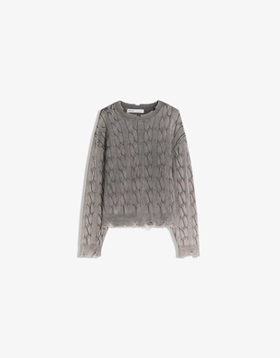 Свитер с узором «косы»- Заказать в России