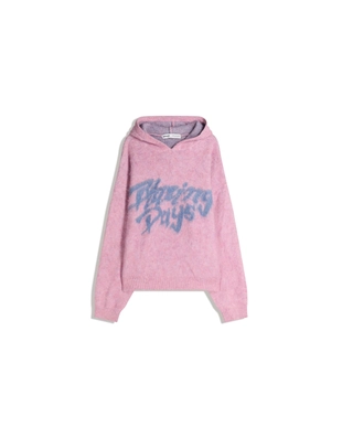 Купить Bershka Свитер с начесом и принтом