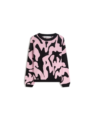 Свитер из синели с принтом- Заказать в России