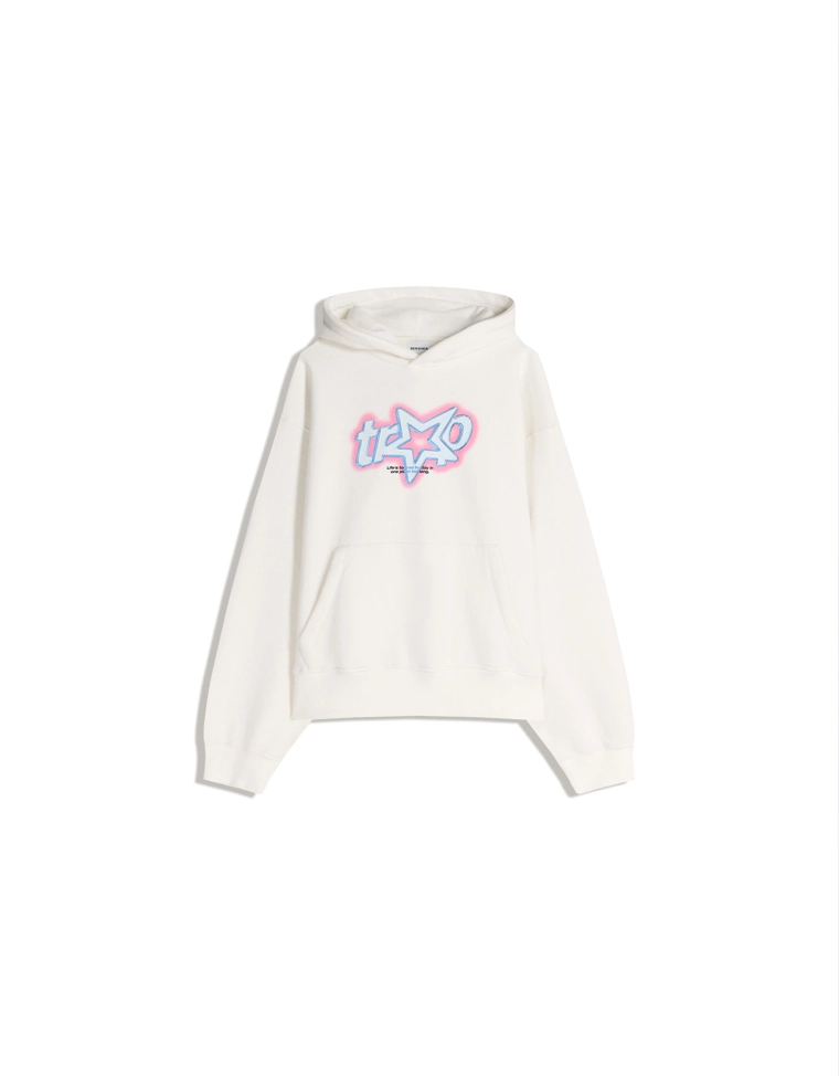 Толстовка с капюшоном и принтом