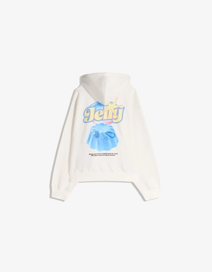 Off white | 7421/696/251 - Bershka Толстовка с капюшоном и принтом