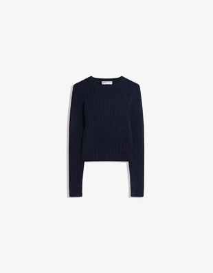 Свитер с узором «косы» из синели- Заказать в России