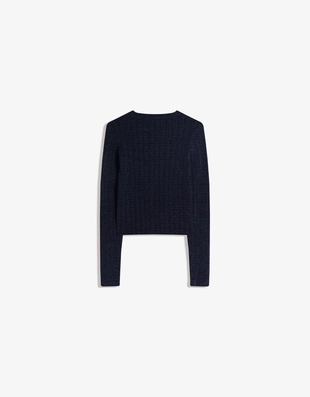 Свитер с узором «косы» из синели- Заказать в России