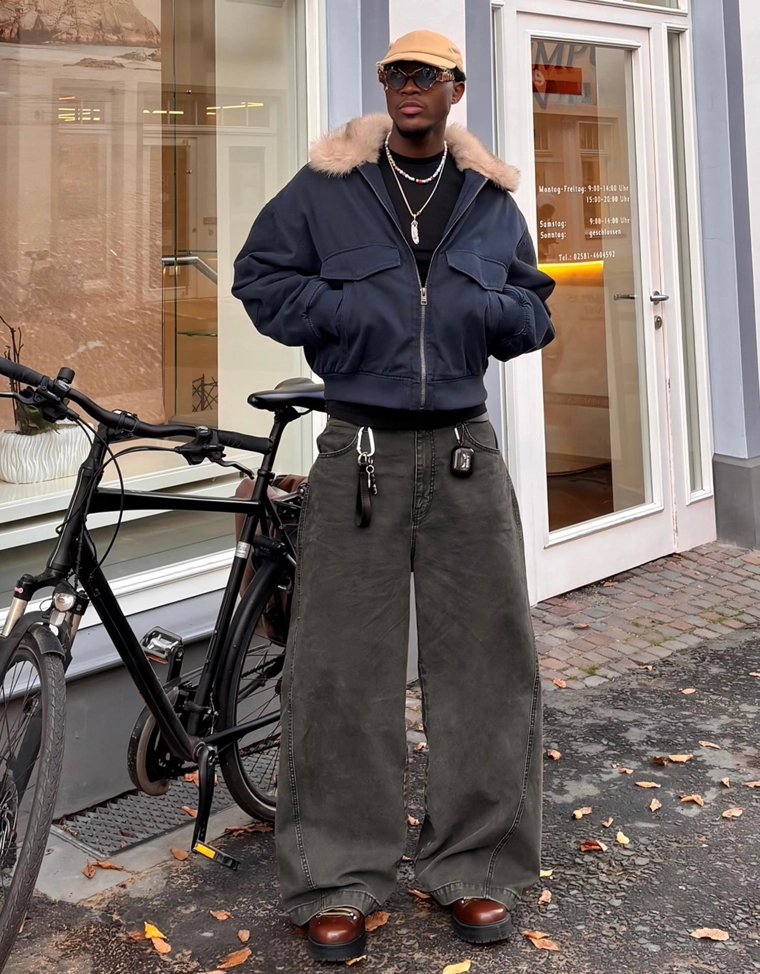 Куртка с воротником из искусственного меха