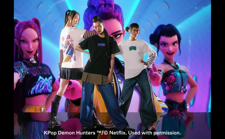 Футболка KPop Demon Hunters Huntr/x с короткими рукавами и принтом