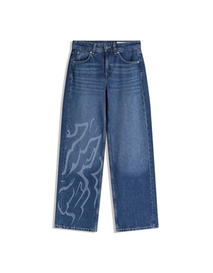 Джинсы KPOP DEMON HUNTERS SAJA BOYS свободного кроя с принтом- Заказать в России