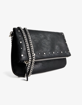 Сумка с клапаном на молнии и заклепками- Заказать в России