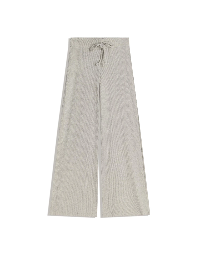 Мягкие широкие брюки в рубчик