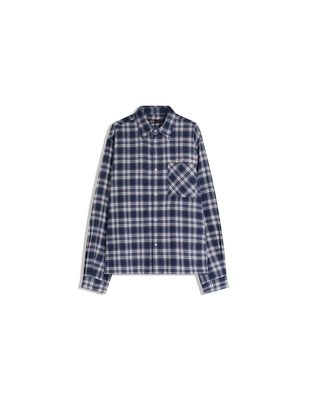 Рубашка свободного кроя в клетку с вышивкой OUT OF CORE- Заказать в России