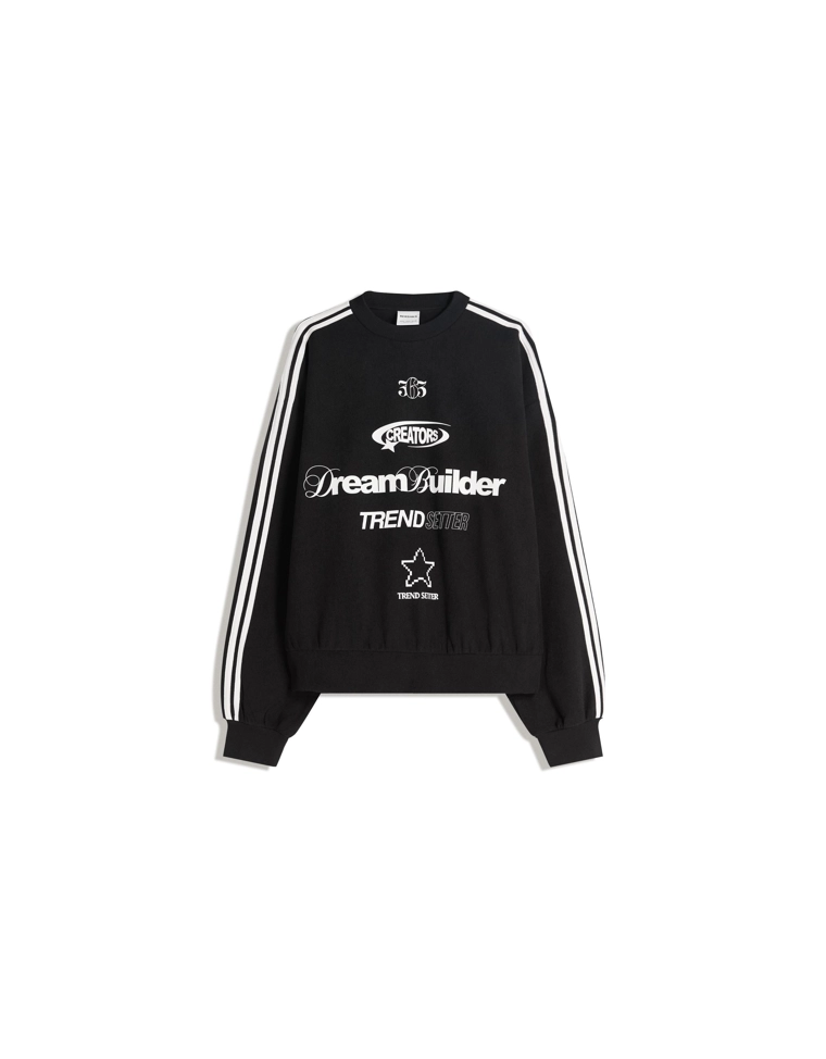 Толстовка из микровельвета с принтом