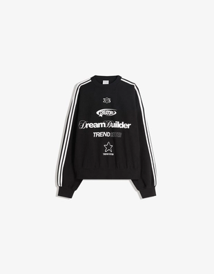 Толстовка из микровельвета с принтом- Заказать в России