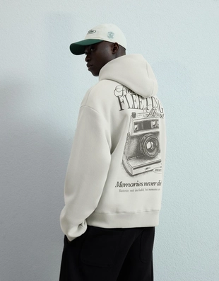 Худи с капюшоном и принтом- Заказать в России