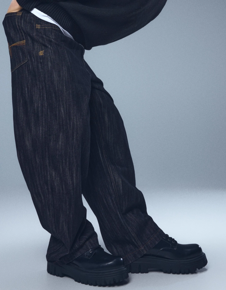 Туфли дерби на толстой подошве