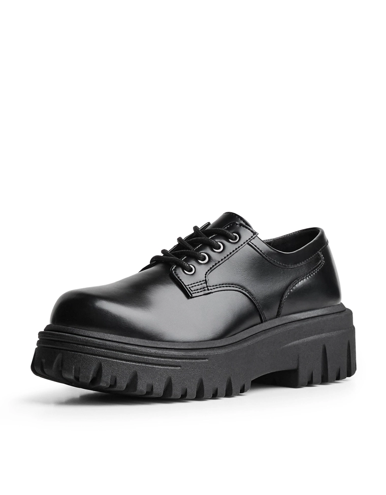 Туфли дерби на толстой подошве