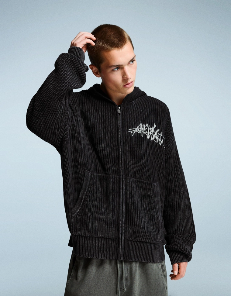 Куртка на молнии с принтом