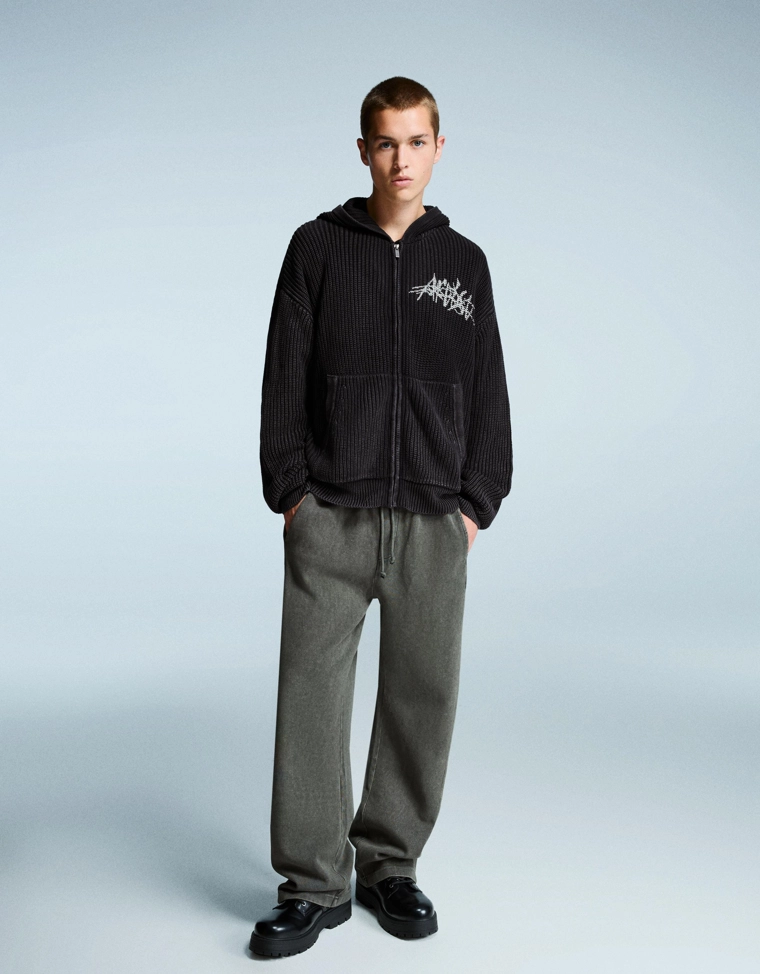 Куртка на молнии с принтом