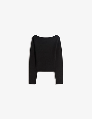 Свитер с вырезом «лодочка»- Заказать в России