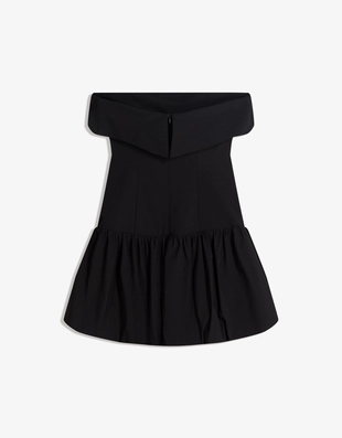 Платье-баллон мини с открытыми плечами- Заказать в России