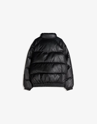 Куртка-пуховик из искусственной кожи- Заказать в России