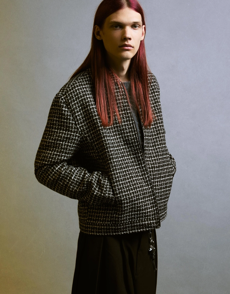 Укороченная куртка из синели