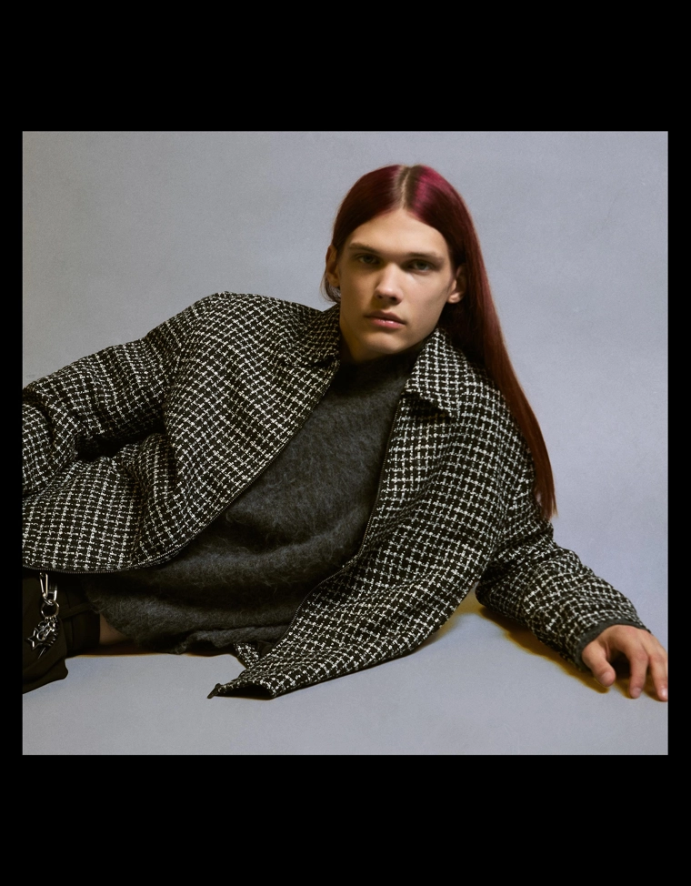 Укороченная куртка из синели