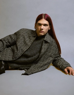 Укороченная куртка из синели- Заказать в России