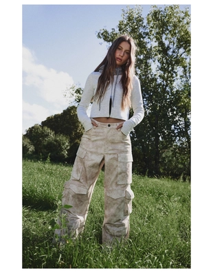 Брюки карго с принтом- Заказать в России