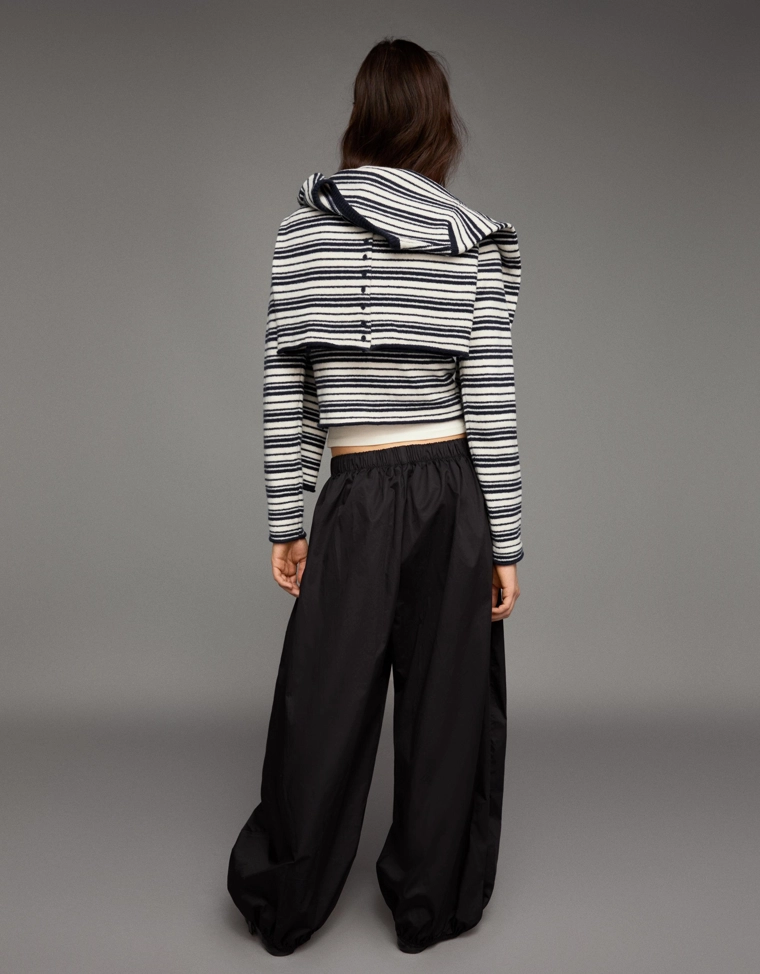 Трикотажный кардиган в полоску