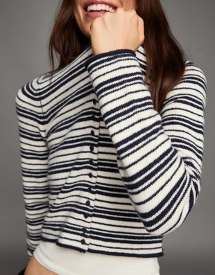 Трикотажный кардиган в полоску- Заказать в России