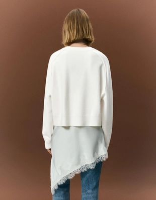 Трикотажный свитер со швами- Заказать в России