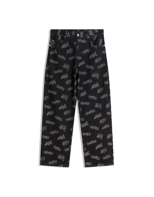 Жаккардовые джинсы свободного кроя- Заказать в России