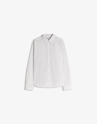 Рубашка свободного кроя с заклепками- Заказать в России