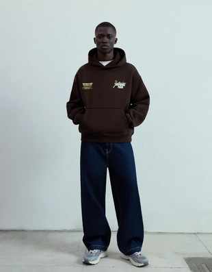 Худи с капюшоном и принтом- Заказать в России