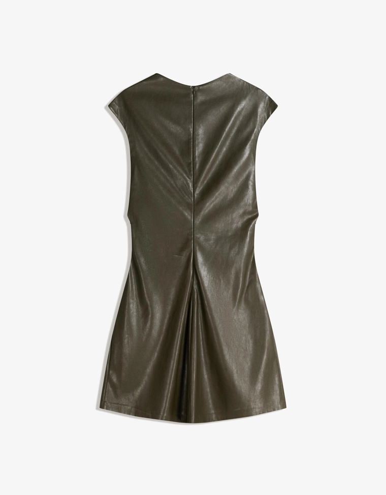 Мини-платье из искусственной кожи