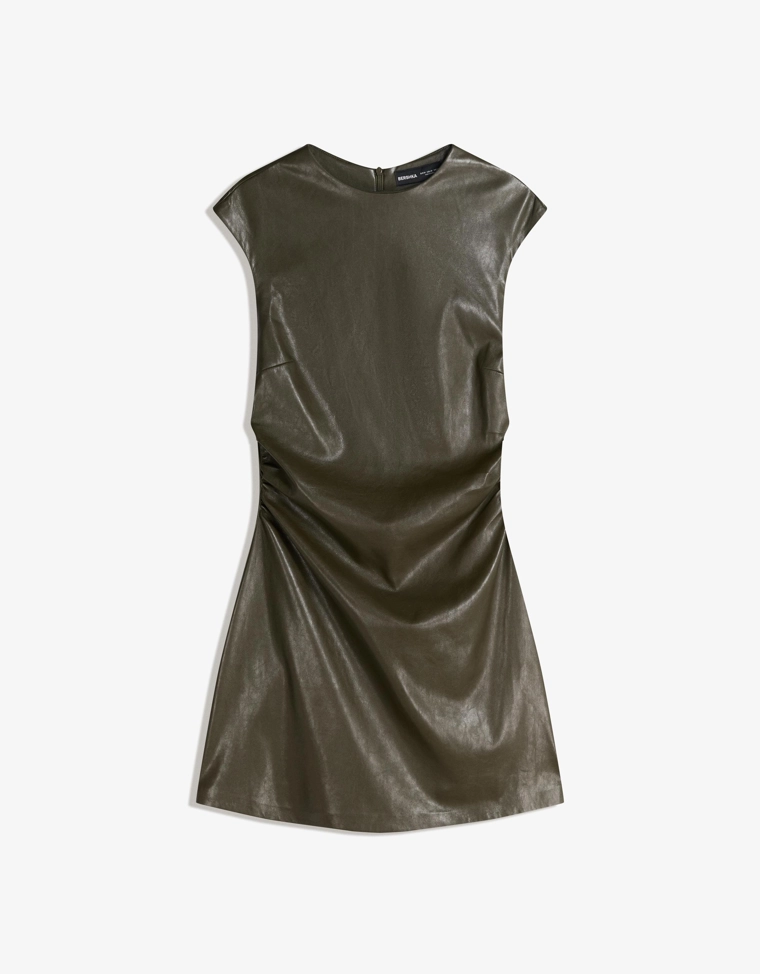 Мини-платье из искусственной кожи